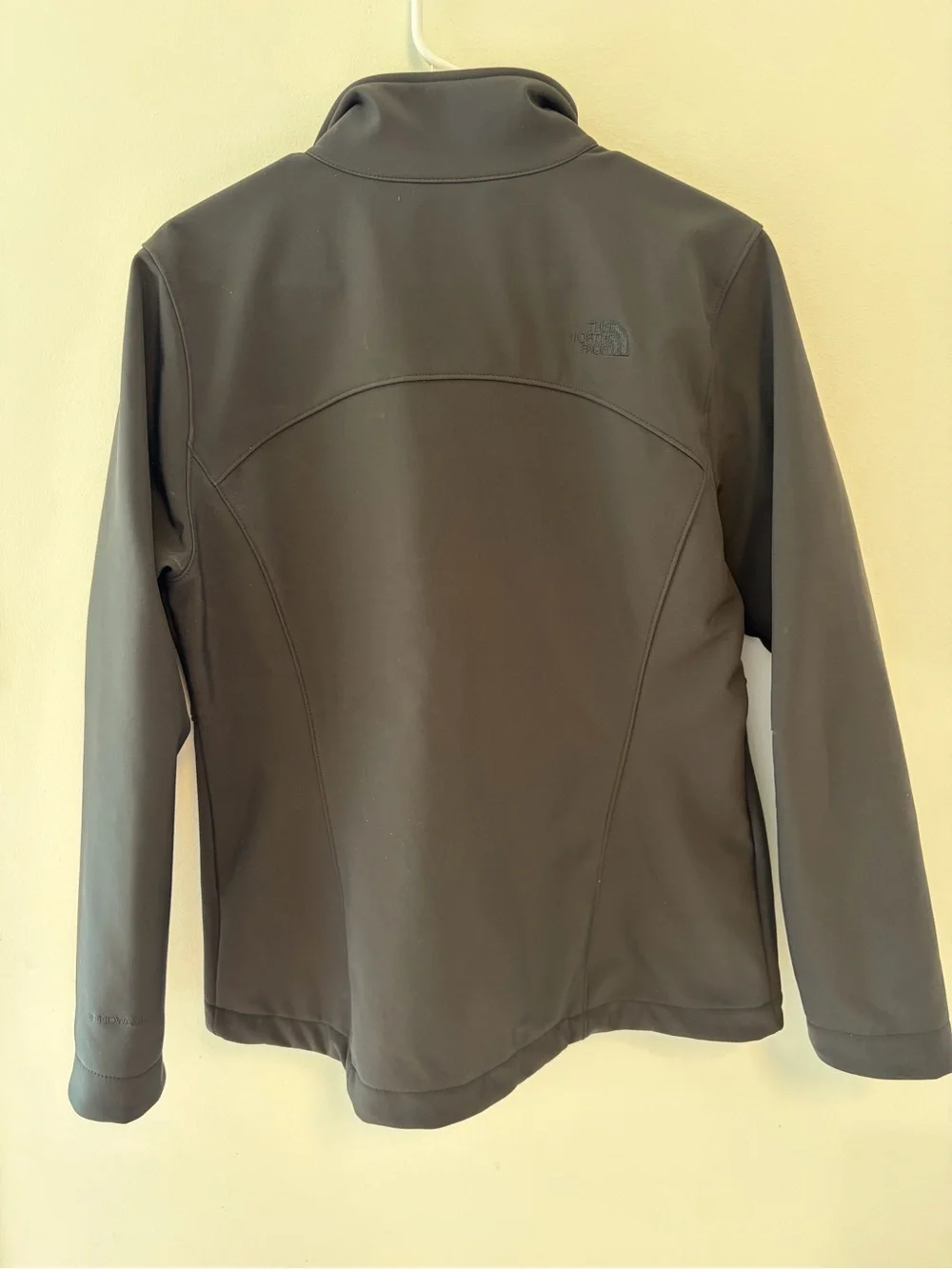 The North Face Jacket Womens Large Black WindWall Softshell Hooded Fleece Lined
